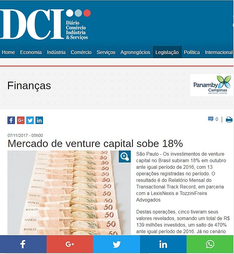 Mercado de venture capital sobe 18%